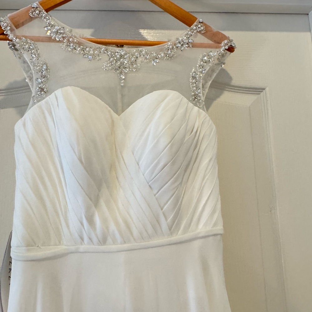 NWT Azazie Sz 4 Kamora Ivory Wedding Dress #AZ411452 - Picture 8 of 12